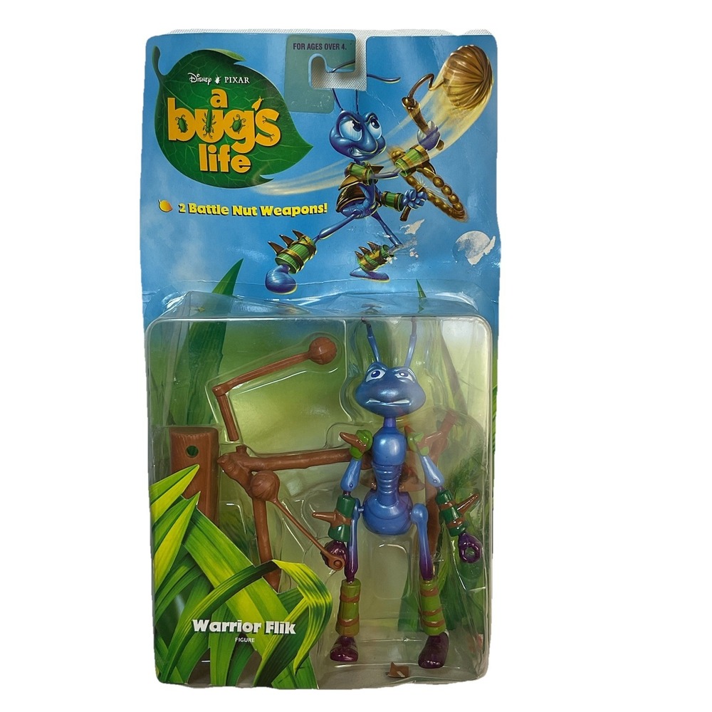 vtg 1998‎ Mattel Disney Pixar A Bug's Life Warrior Flik 6" Action Figure 19338